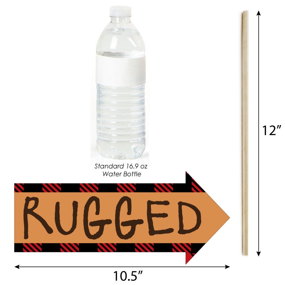 Big Dot Of Happiness Funny Lumberjack - Channel The Flannel - Buffalo Plaid Photo Booth Props Kit - 10 Piece